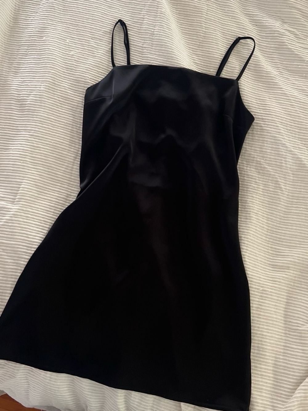 Garage black satin dress
